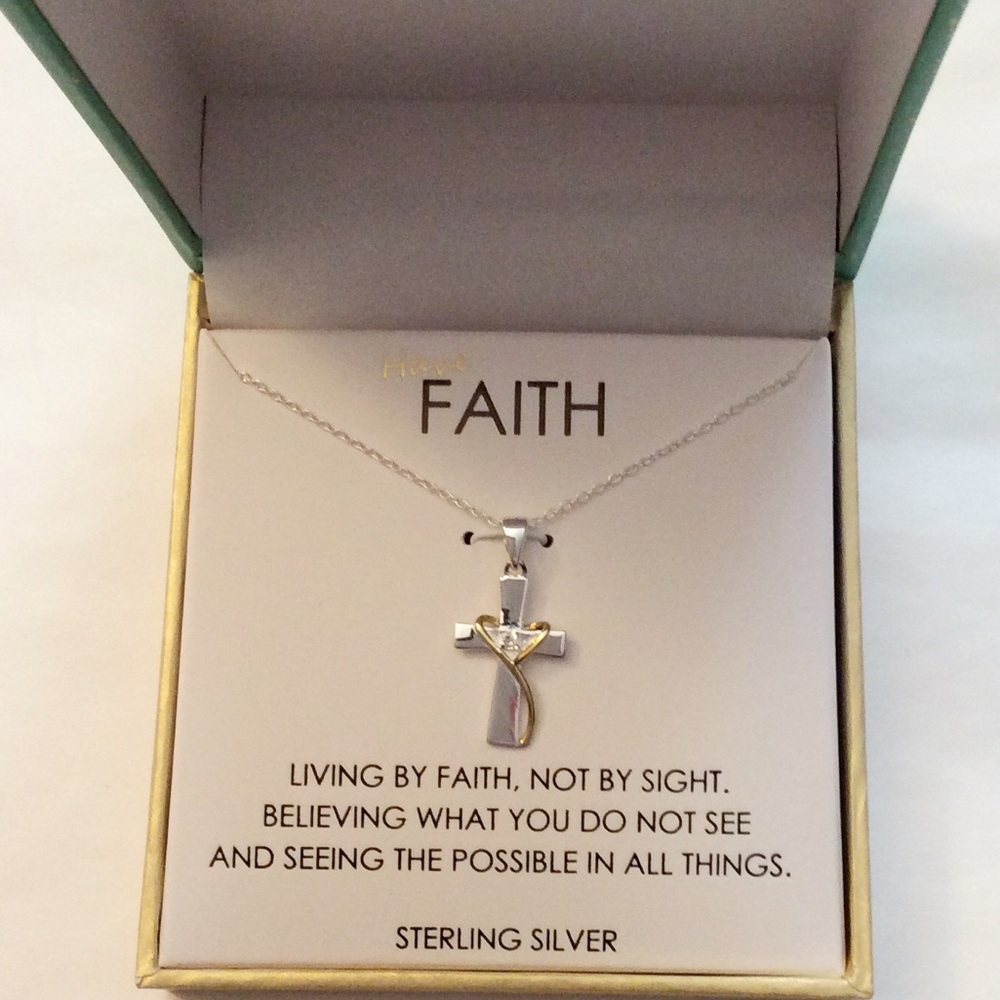 Footnotes Sterling Silver Cross Necklace New